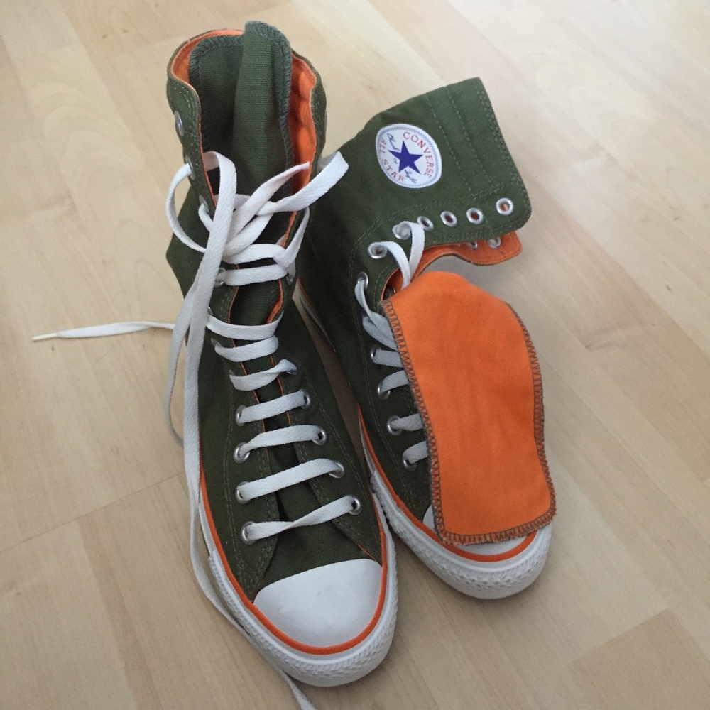 Converse XX high - Olive/Orange Lace Up
